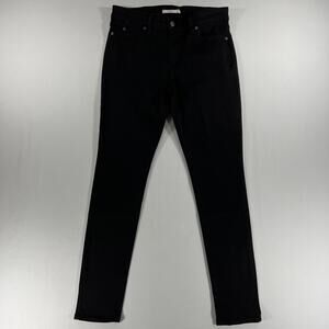 Levi's 711 Black Mid-Rise Skinny Leg Denim Jeans Women's Size 29x30